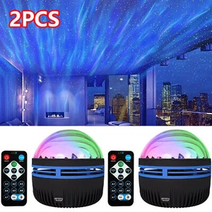 1/2x Northern Lights Galaxy Projection Lamp Aurora Star Projector Night Light UK - Picture 1 of 12