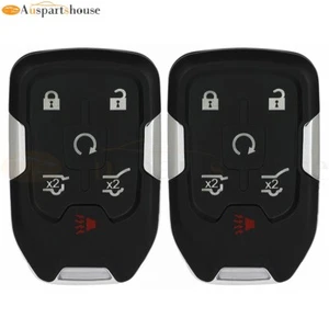 2x Remote Entry Car Key Shell Case For Chevrolet Tahoe GMC Yukon 2014-2018 - Picture 1 of 8