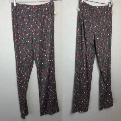 Calça pijama Charter Club estampa de malha, cinza floral pequena  - Imagem 1 de 4