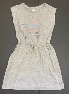 Girls Gap Gray Starred Knit Dress Size 8 EUC - Picture 1 of 4