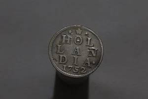 🧭 🇳🇱 NETHERLANDS HOLLAND SILVER DUIT 1752 SCARCE B84 #4922 - Picture 1 of 2