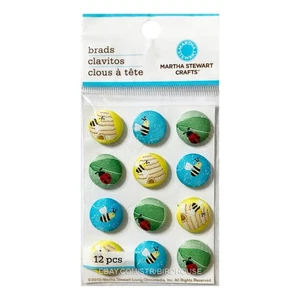 Martha Stewart Abeja Miel Ladybug Tela Brads Libro de Recortes Diario Adorno - Imagen 1 de 6