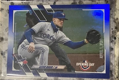2021 TOPPS OPENING DAY BLUE FOIL CAVAN BIGGIO TORONTO BLUE JAYS World Series - Image 1 of 2