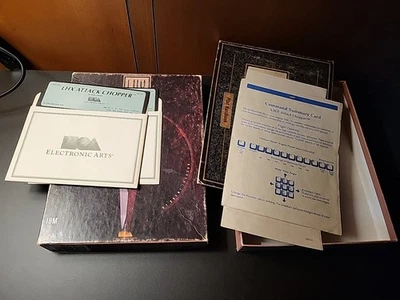LHX ATTACK CHOPPER  (IBM PC) 1990 Floppy Disc Big Box W/ Pilot Handbook Complete - Image 1 of 4
