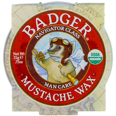 4 Pack Badger Man Care Mustache Wax Tin, 0.75 oz - Image 1 of 4