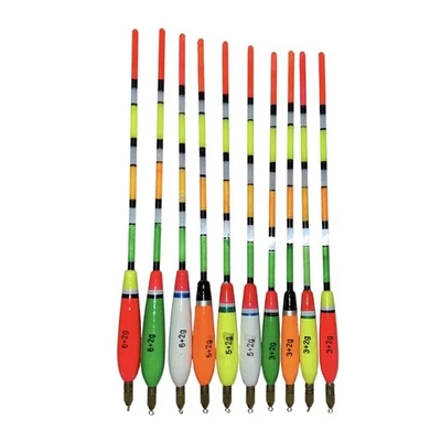 10 WAGGLER Vorgebleite Posen MIX Set Schwimmer 3g-6g+2g NEU Neon Farben - Bild 1 von 2