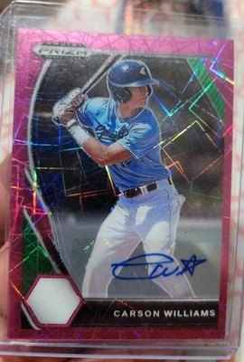 2021 Prizm Draft Picks - Carson Williams Pink Velocity Prizm Autographs (AU, RC) - Image 1 of 2