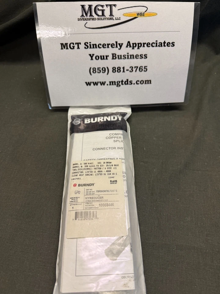 BURNDY / YSR3434FXLTCKITC / COMPRESSION SPLICE REDUCER / 500 TO 350 KCMIL - Image 1 of 1