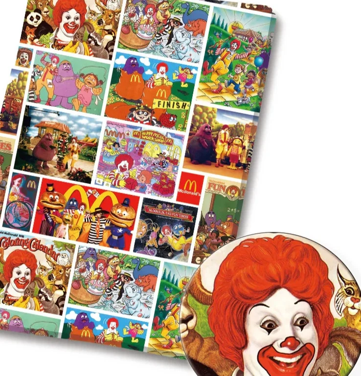 Tecido de algodão McDonalds personagem fast food meia jarda (18” x 55”) 11083 - Imagem 1 de 1