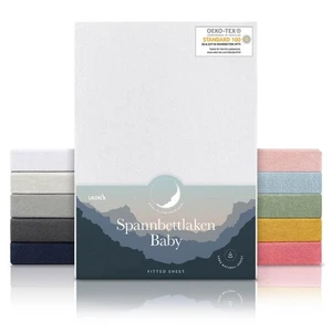 Laleni Jersey Spannbettlaken 100x100 cm Laufstall - Oeko-TEX zertifiziertes Span - Bild 1 von 8