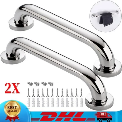 2x Edelstahl Haltegriff Sicherheit Handlauf Für Bad Dusche Badgriff Rutschfeste - Bild 1 von 4