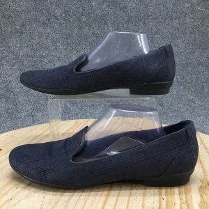 Scarpe Clarks donna 11 M Sara Poppy mocassino casual slip on tessuto blu - Foto 1 di 17