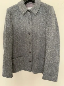 ZANELA Women’s Preowned 100%Alpaca Jacket,Size 6,Col.Gray.Made In Italy. - Picture 1 of 7
