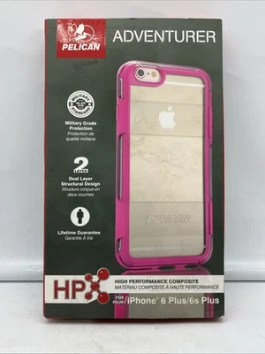 Funda grado militar Pelican Adventurer iPhone 6 Plus/6S Plus (transparente/rosa) Foto 1 de 4