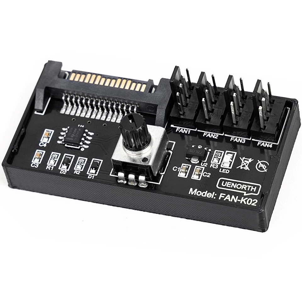 Cooling Fan Speed Knob Controller della velocità della ventola 4 Pin PWM Cont... - Image 1 of 4