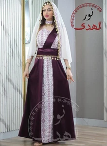 Besticktes Henna Kleid für Damen Satin Ärmellos Paletiner TATREEZ Hochzeiten - Bild 1 von 5