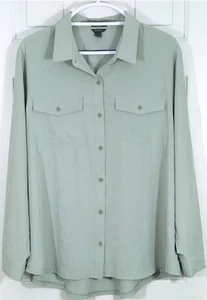 Eddie Bauer Women's Classic Fit Button Up Shirt Size XXL Lightweight Long Sleeve - Picture 1 of 6