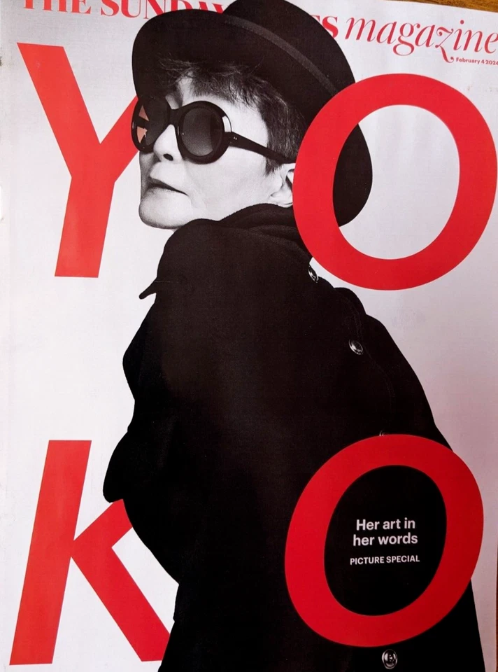 SUNDAY TIMES Mag 04/02/2024 YOKO ONO interview JOHN LENNON The Beatles - Image 1 of 1