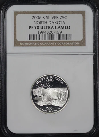 2006-S North Dakota Silver State Quarter NGC PF-70 Ultra Cameo Cover