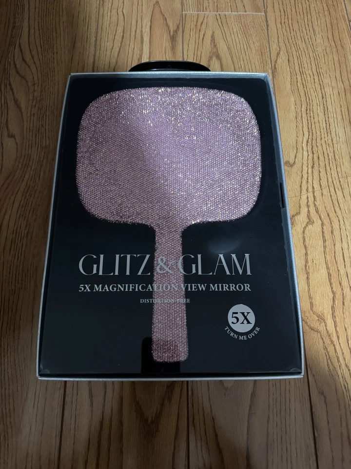 Nuevo en caja Espejo Brillante Glitz & Glam 5x Ampliación Vista Estrás en Rosa Foto 1 de 1