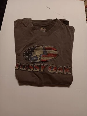 Mossy Oak Men's T-Shirt Size 2XL Grey Hunting Fishing Shirt Classic Logo Tee - Image 1 of 3