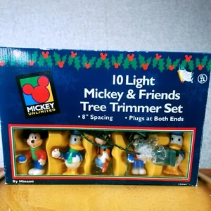 Disney 10 Light Christmas Tree String Lights MICKEY MOUSE & Friends Goofy Donald - Picture 1 of 11