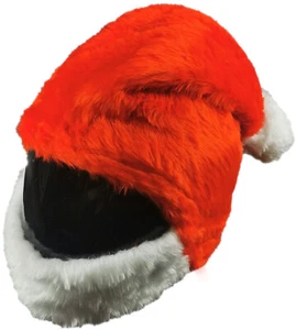 MOTORCYCLE COVER MOTORBIKE FUNNY CRAZY CASE HELMET COVERS SANTA CLAUS HAT HEEDS - Picture 1 of 8
