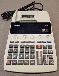 Canon P170-DH 12 Digit 10 Key Adding Business Machine Clock Calendar Calculator - Picture 1 of 4