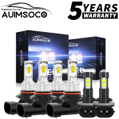 For Cadillac Eldorado 1992-2002 LED Headlight Hi-Low Beam & Fog Lights Bulbs Kit - Image 1 of 4