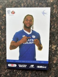 10/04/2023 Cardiff City Fußball Programm V Sunderland. Championship Spiel - Bild 1 von 1