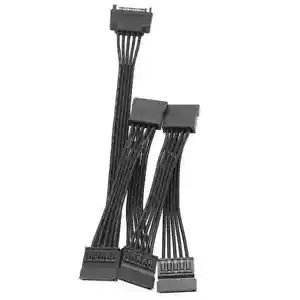 15pin SATA 1 Male To 5 Female Splitter Hard Drive HDD SSD Power Adapter Cable - Picture 1 of 4