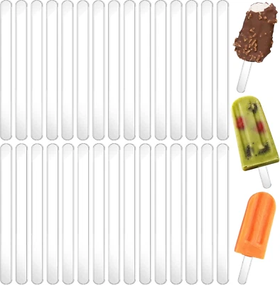 30 peças palitos de picolé dourado 4,5 polegadas varas de bolicolé acrílico reutilizáveis - Imagem 1 de 4