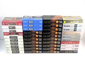 Lot of 40 SONY HITACHI Konica Scotch TOSHIBA etc. 120 & 60min Hi8 Video Tapes - Photo 1 sur 24