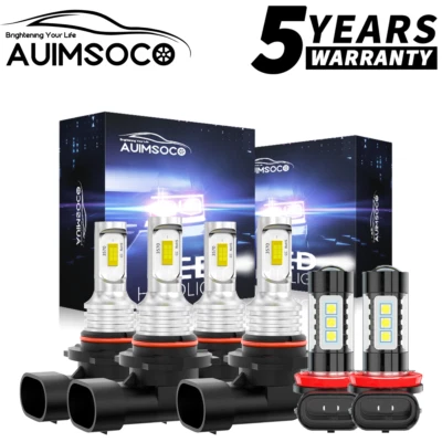 Передние светодиодные фары для Mitsubishi Lancer 2008-2017 высокие низкие + противотуманные лампы - Изображение 1 из 4