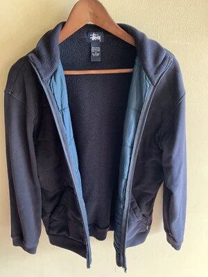 Sudadera Chaqueta Vintage Stussy Cremallera Azul Talla M Foto 1 de 4