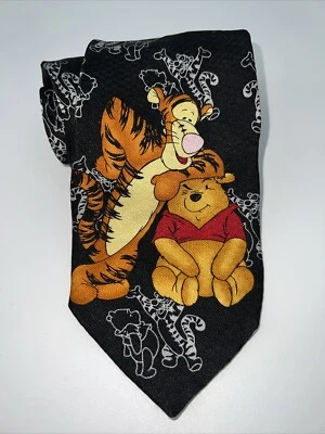TIGGER & POOH 100 Acre Collection Tie SILK Disney Novelty - Изображение 1 из 3