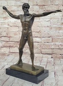 Kunst Bronze Sculptue Statue Poseidon Zeus Neptun Meermann Figur Kunst Akt Dekor - Bild 1 von 10