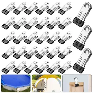 Bylion 60 Pcs Swimming Pool Cover Clamps, Stainless Steel Above Ground Winter... - Picture 1 of 7