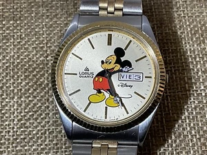 Vintage Lorus by Seiko Mickey Mouse Herrenuhr graviert ein SONDERVATER - funktioniert - Bild 1 von 4