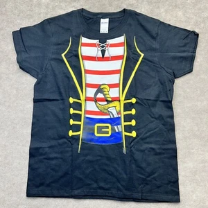Pirate Buccaneer Costume T-shirt Funny Jolly Roger Shirt Women’s Medium - Picture 1 of 6