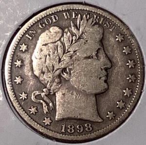 1898 S Barber Half Dollar - Picture 1 of 2