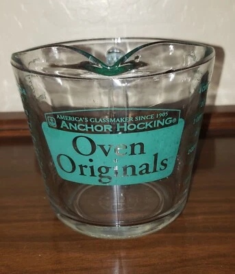 ANCHOR HOCKING FIRE KING HORNO BÁSICO ORIGINAL VASO MEDIDOR 1, 2 Y 4 TAZAS Foto 1 de 4