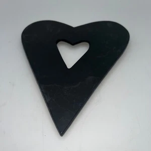 Copricapo Cuore Nero Metallo Ferro Ritaglio Cuore Arredamento Casale Cucina - Foto 1 di 2