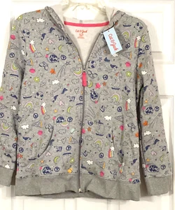 Cat & Jack Girls Hooded Sweatshirt Unicorns & Rainbows XL 14 - Picture 1 of 4