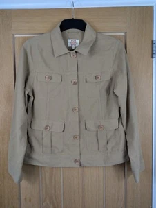 Rohan Travel Linen Jacket Mens Medium Beige Military Field Style Flat Pockets - Picture 1 of 7