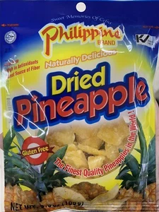 4 Bag x 3.5oz] Philippine Dried Pineapple Naturally Delicious Glutten Free Snack - Bild 1 von 8