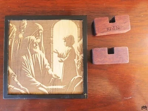 Jesus in the Temple - Wood Art Christian Sculpture - Australian Made with Jarrah - Picture 1 of 13