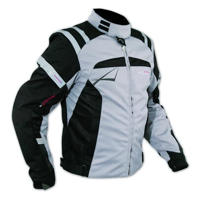 Giacca Sport Touring Tessuto Moto Cordura CE Protezioni Sfoderabile Grigio - Immagine 1 di 3