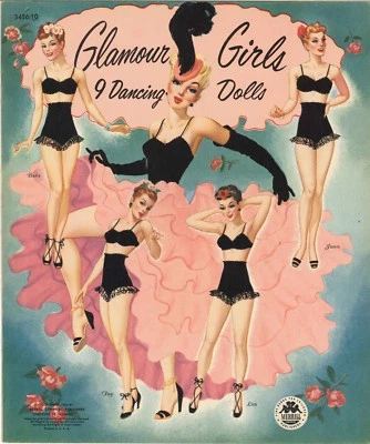 VINTG 1953 GLAMOUR GIRLS PERT PAPER DOLL LASR REPRO~Org SZ UNCT FREE SH NO1 SELR