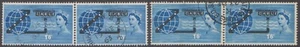 GB 1963 Opening of COMPAC, used ordinary & phosphor h. pairs - SG 645/5p (GF84e) - Picture 1 of 2
